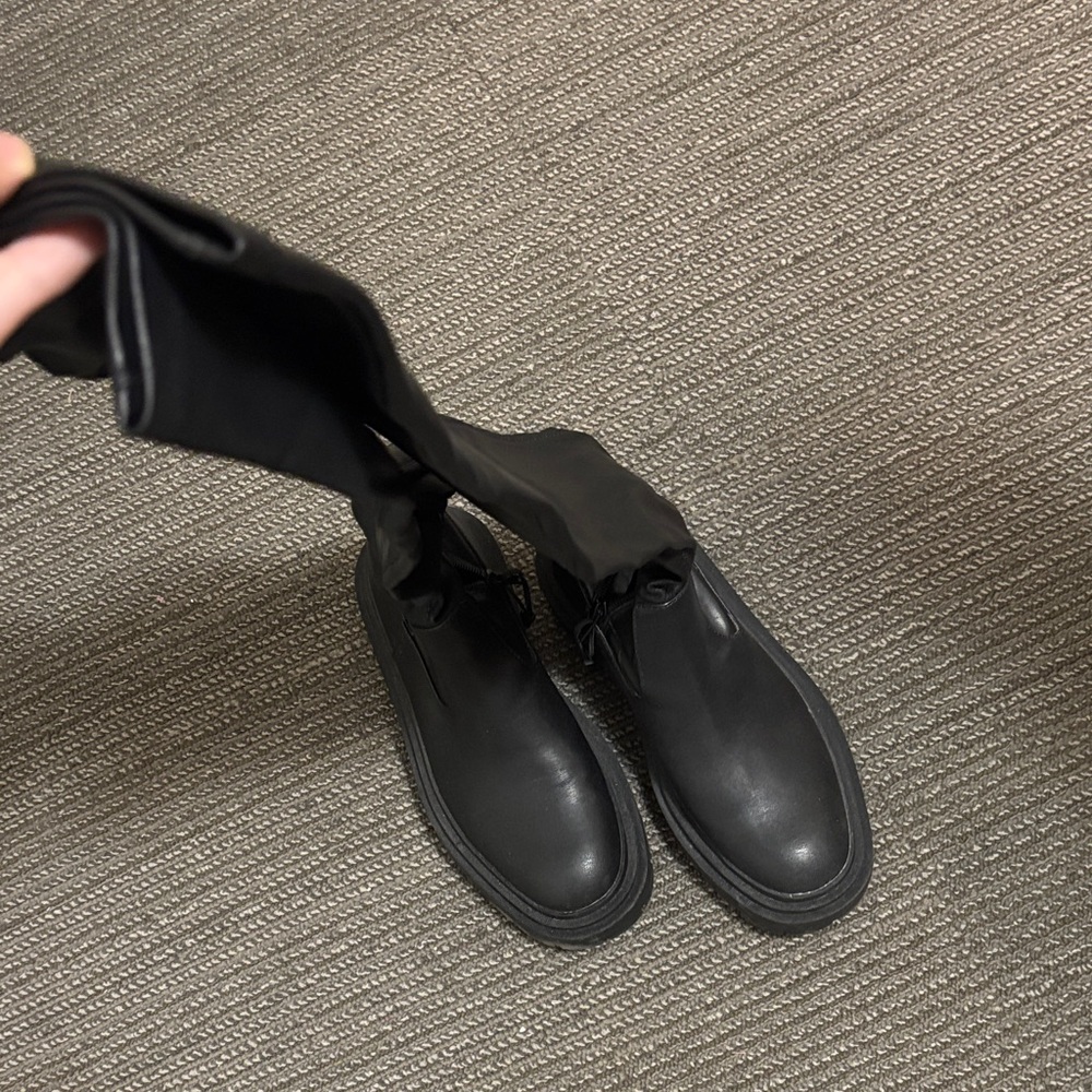 Zara Black Over the Knee Boots